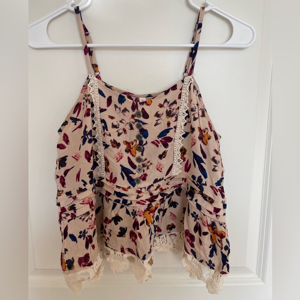 Flowy Abstract Floral Camisole